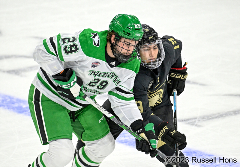 NCAA Men’s Hockey 2023 Army vs North Dakota Fighting Hawks OCT 13