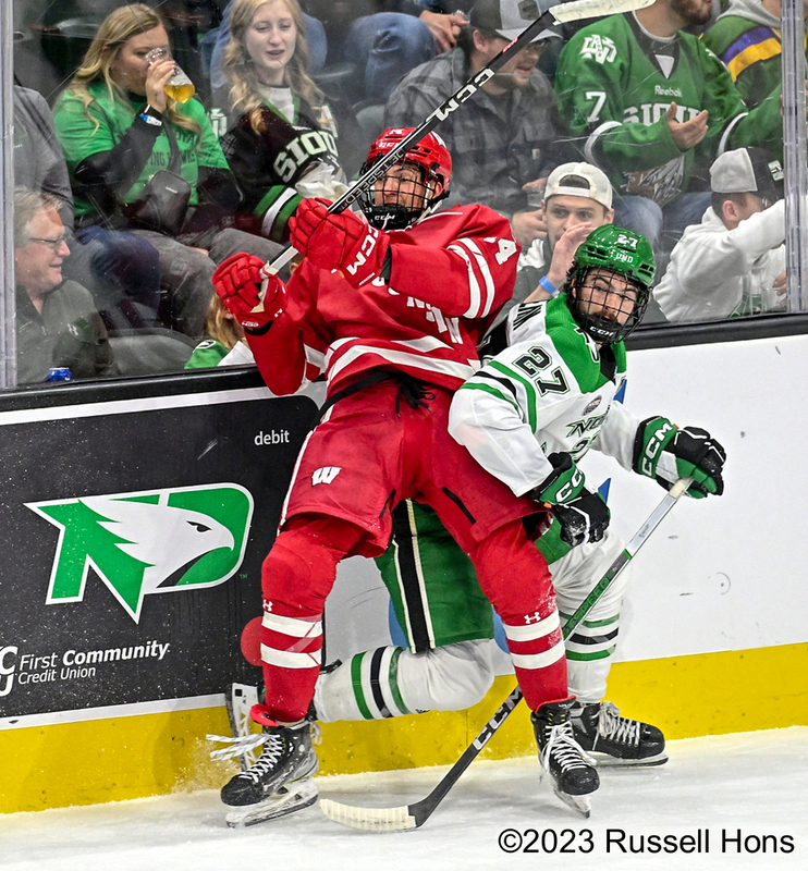 NCAA Men’s Hockey 2023 Wisconsin vs North Dakota Fighting Hawks OCT 14