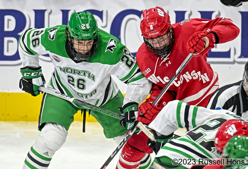 NCAA Men’s Hockey 2023 Wisconsin vs North Dakota Fighting Hawks OCT 14